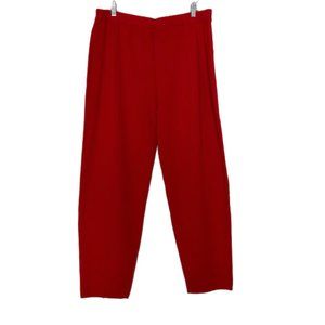 Carol Patterson Red Knit Stretch Seamed Straight Leg Pants Size 2X NEW